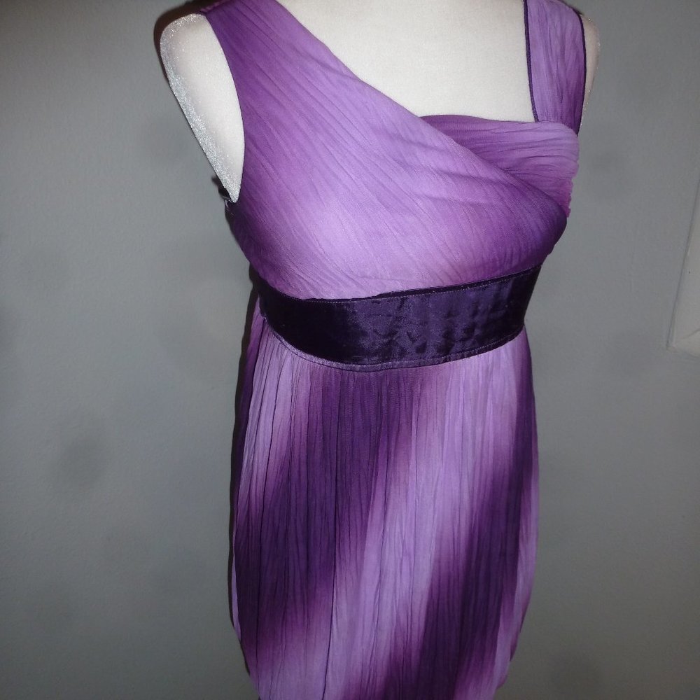 My Michelle Lavender to Deep Purple Ombre Empire Waist Mini Dress